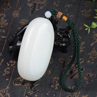 籽料原石把件羊脂白玉手把玩手把件玉石 【白玉手把件加普通挂绳