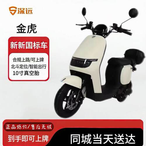 深远金虎新新国标蓝牙解锁锂电池家用外卖神车家用通勤可爱时尚车