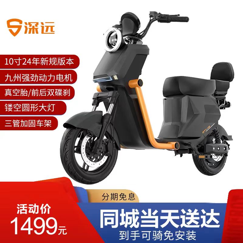 深远最新款gt1十寸版本跑外卖家用神车锂电池高速电动自行车