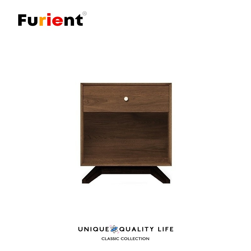 Furient北欧实木 设计师家具 astrid nightstand单抽储物床头柜
