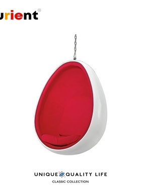 Furient创意设计师家具 egg hanging chair蛋挂椅 玻璃钢吊篮椅