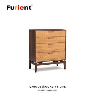 drawer Furient北欧实木 copeland 储物边柜 dresser4抽床头柜