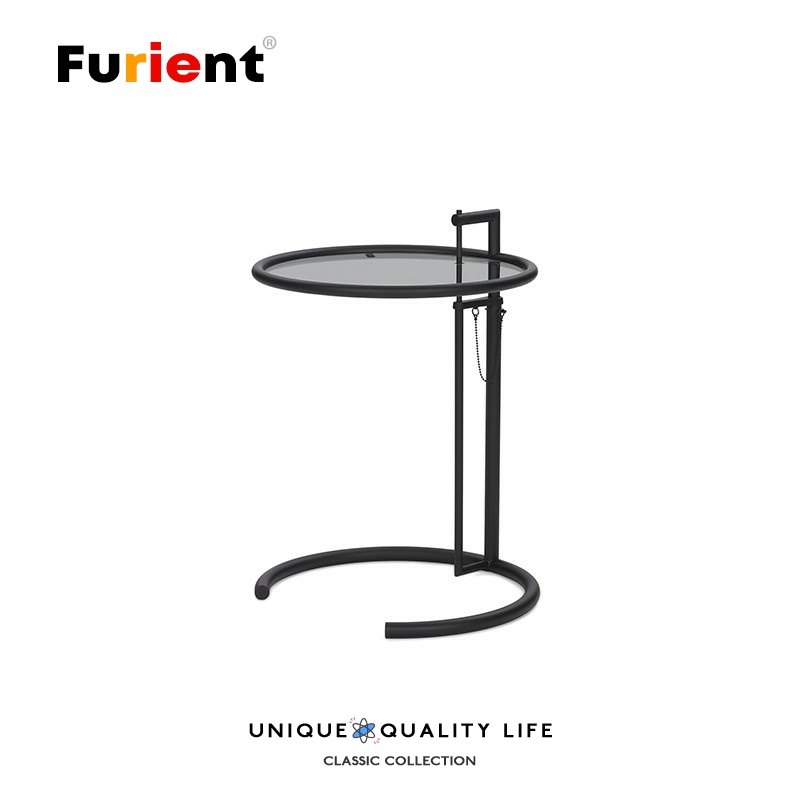 Furient创意设计师家具 adjustable black table/金属边几 角几
