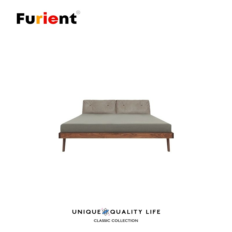 Furient设计师家具 mellow double bed/进口水曲柳胡桃木沙发床