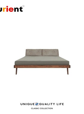 Furient设计师家具 mellow double bed/进口水曲柳胡桃木沙发床