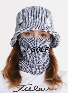 韩国PERA高尔夫百搭男女防晒透气渔夫帽遮阳帽太阳帽