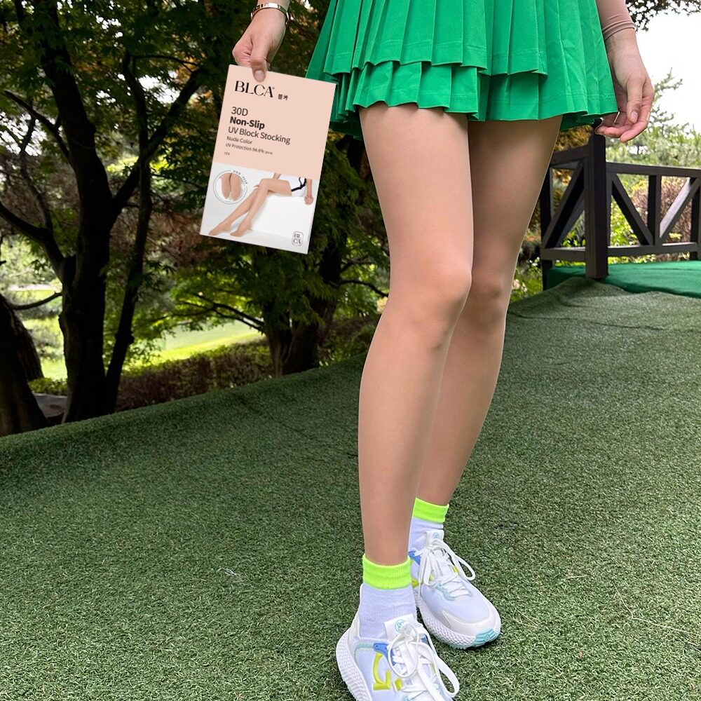 韩国BLCA高尔夫运动连裤丝袜防紫外线高弹透气修身冰丝打底裤golf