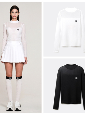 韩国代购UTAA 高尔夫球服26年SS女士圆领长袖T恤打底衫UF2KTF285