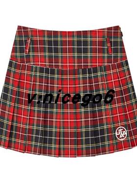 韩国代购UTAA 高端高尔夫球服25年春款运动百褶短裙半身裙