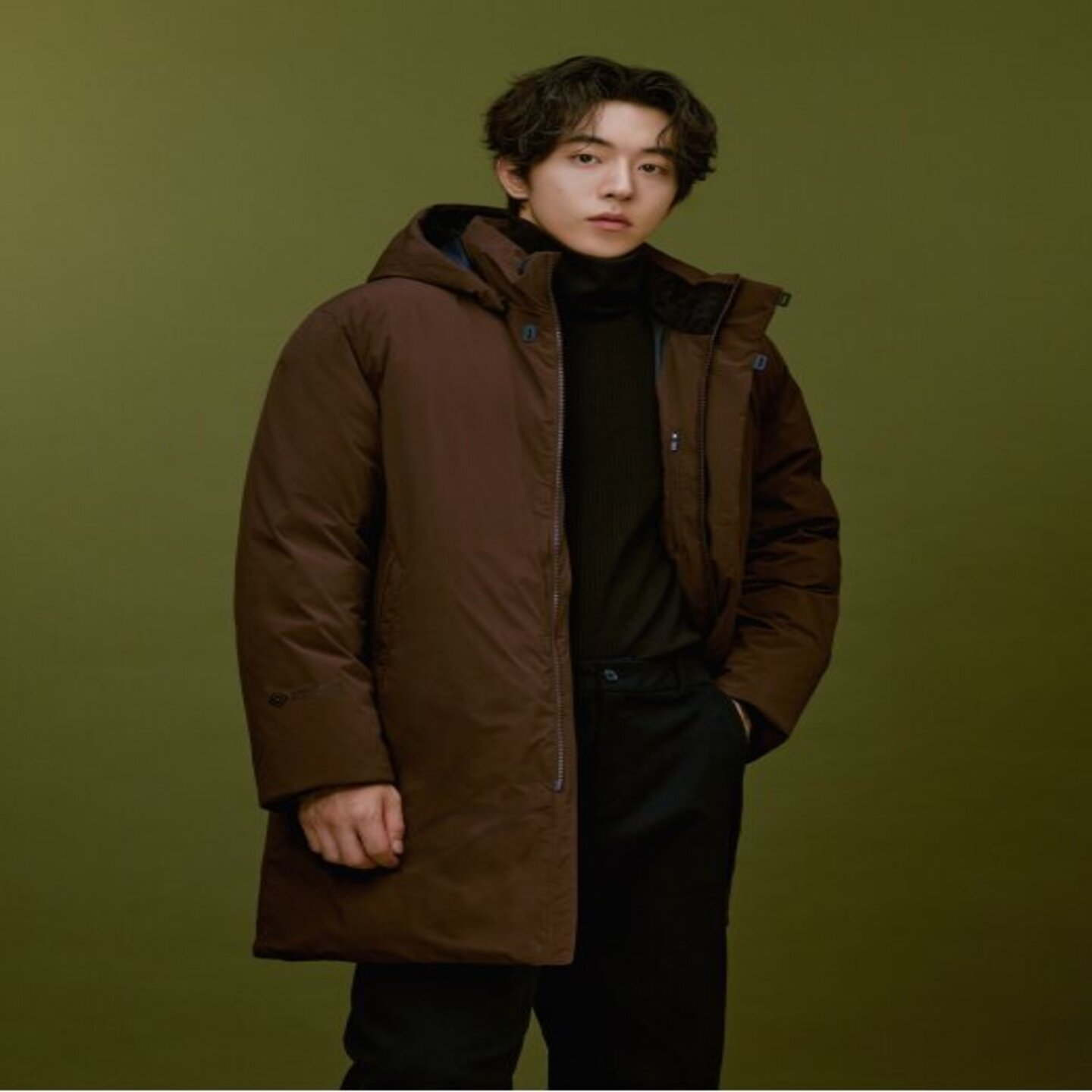 韩国正品代购EIDER休闲时尚百搭中长款羽绒保暖外套DMW25561E7