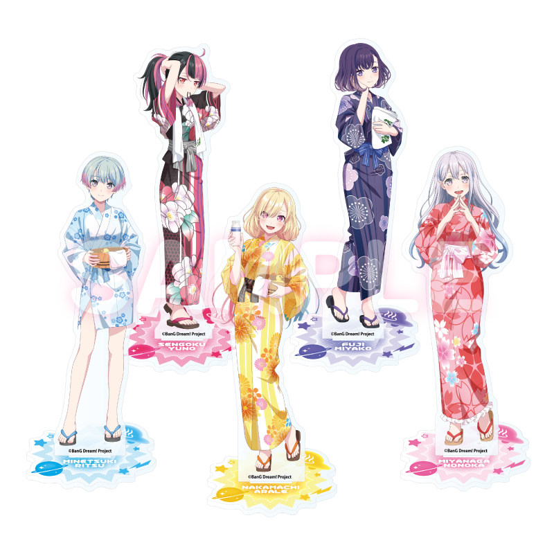 thumbnail for [Pre-order] BanG Dream Limited Edition Gokuraku Yu Collaboration Standee Badge Limited Merchandise Sale