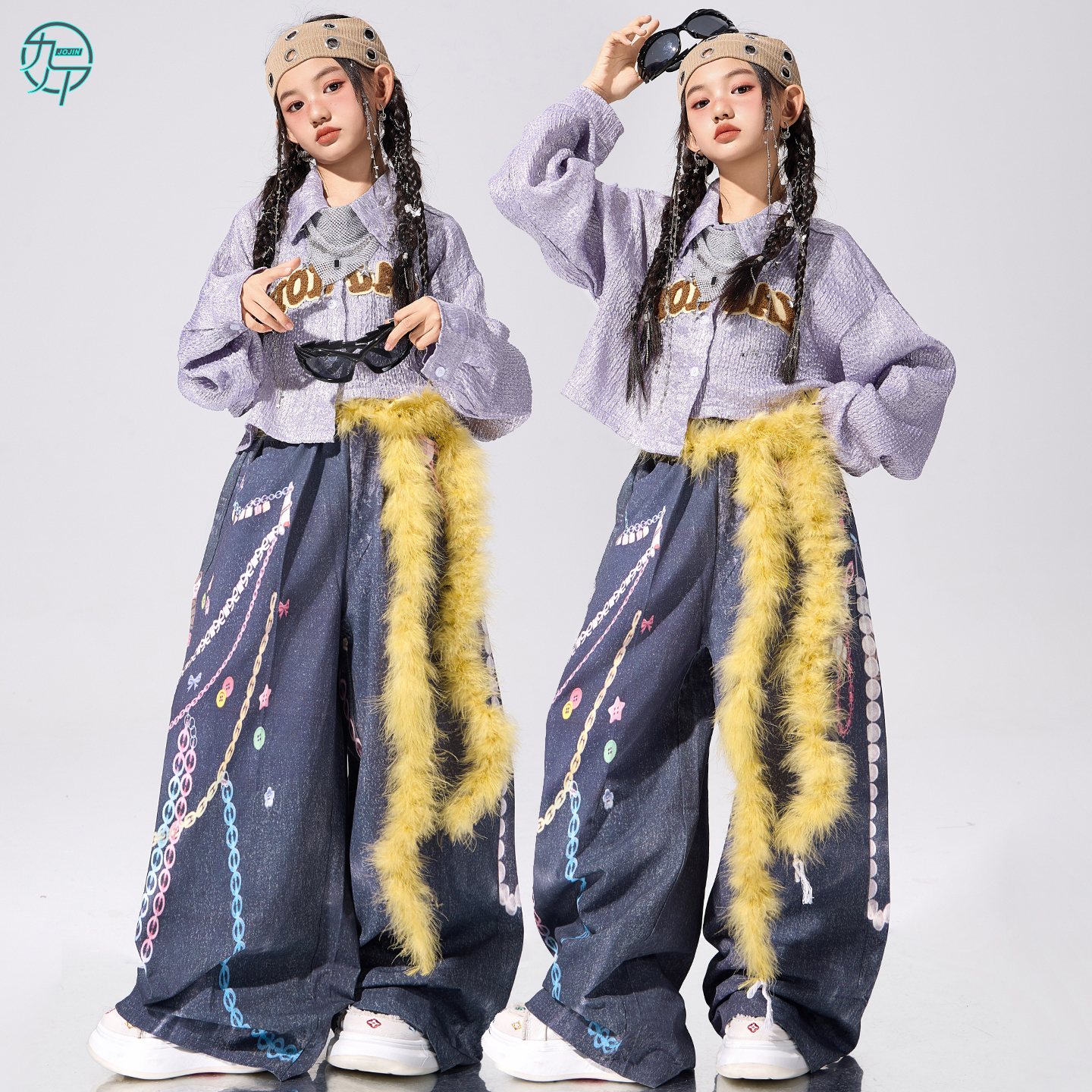 女童潮酷衬衫jazz爵士舞街舞潮服