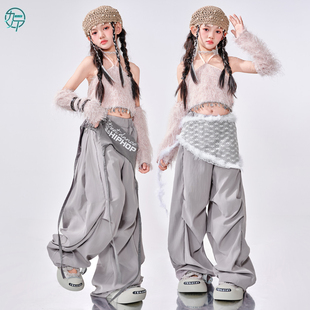 爵士舞服装女童甜酷时髦吊带jazz舞蹈服女团韩舞打歌舞走秀演出服