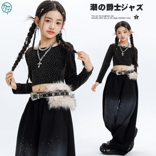 女孩洋气jazz爵士舞街舞表演出服