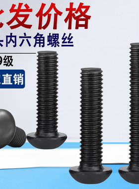 12.9级高强度圆头内六角螺丝钉M1.4M1.6M2M2.5*15x19x32x38x55x60