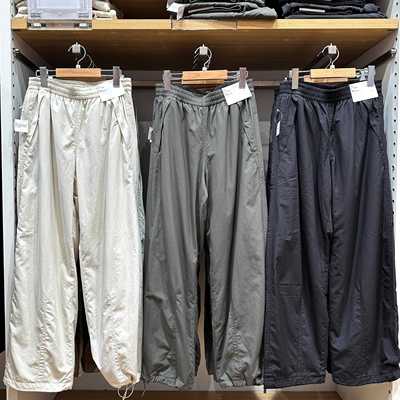 日单2025冬季新款女装保暖休闲加绒工装裤伞兵裤阔腿裤长裤479402