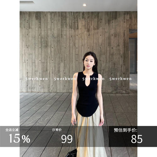 5werknraV领针织背心女