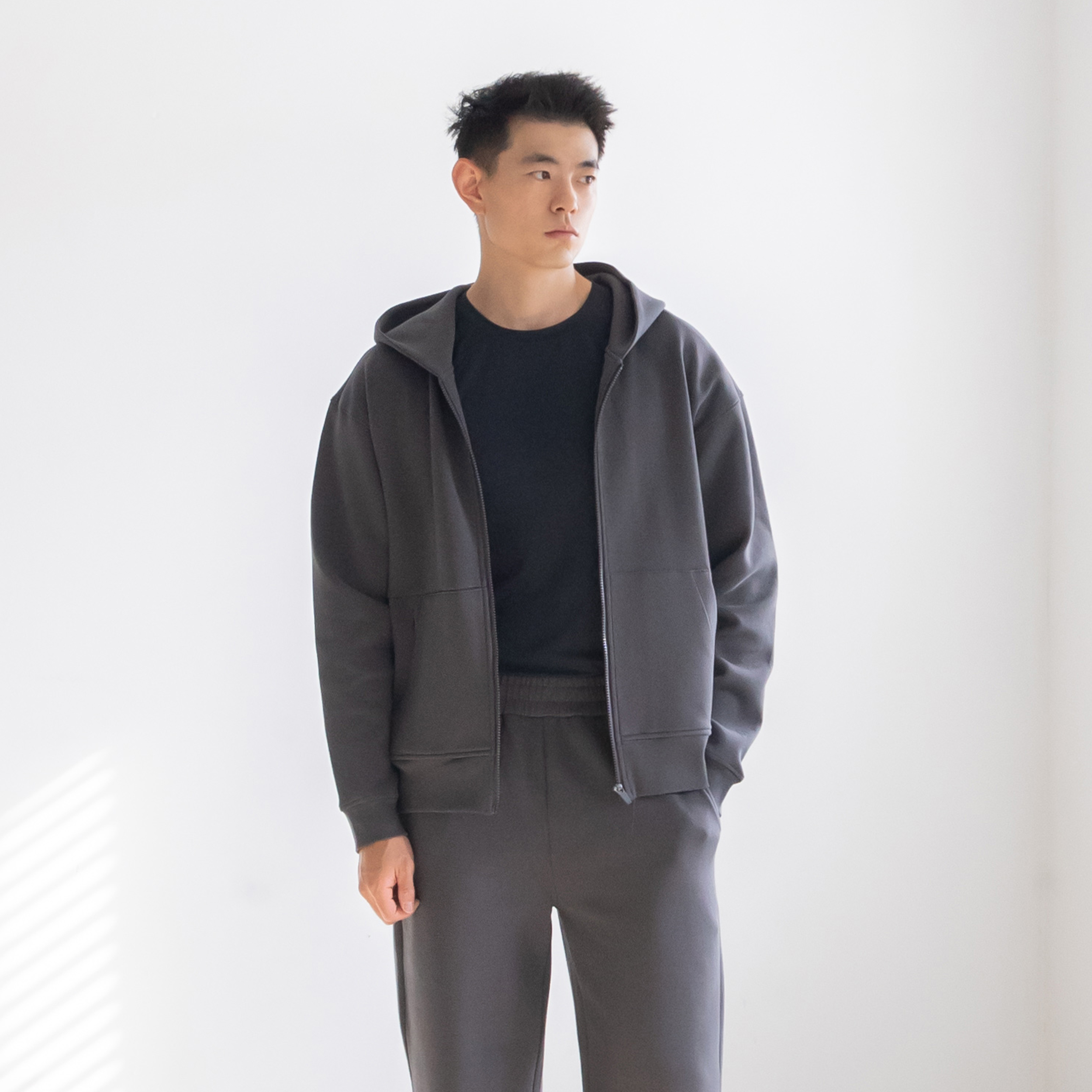 DRIOTOPIA2025秋冬新品空气层全开帽衫柔软亲肤弹力卫衣运动外套