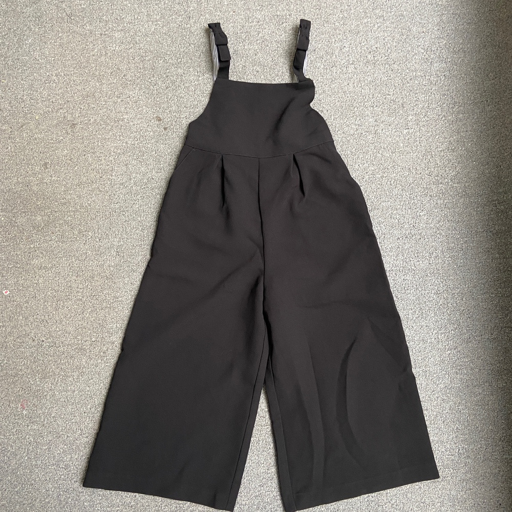 4件7折 日单贵牌pom ponette外贸童装背带裤日系中大童阔腿背带裤