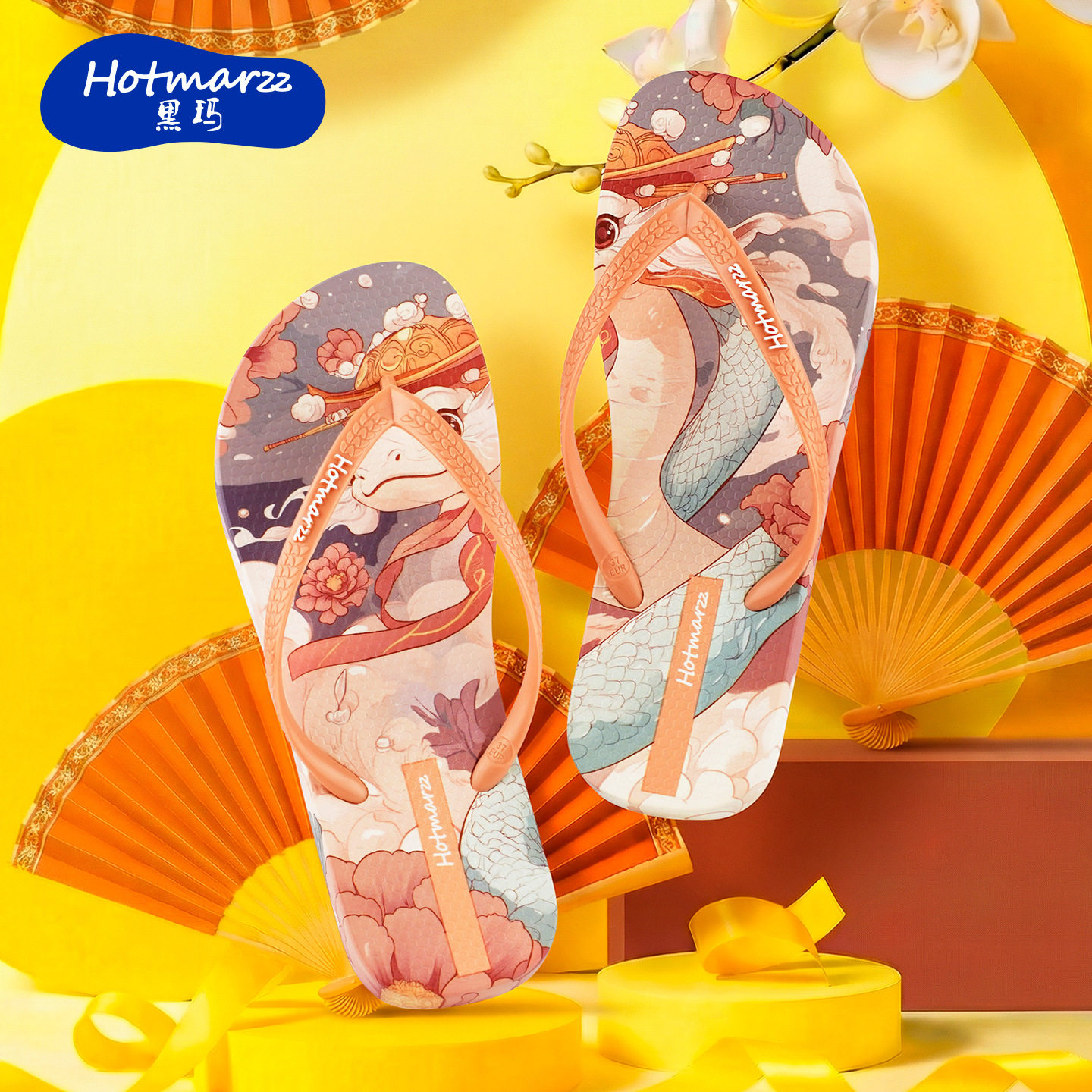 hotmarzz/黑玛人字拖女外穿夏时尚夹脚防滑拖鞋海边沙滩游泳凉拖