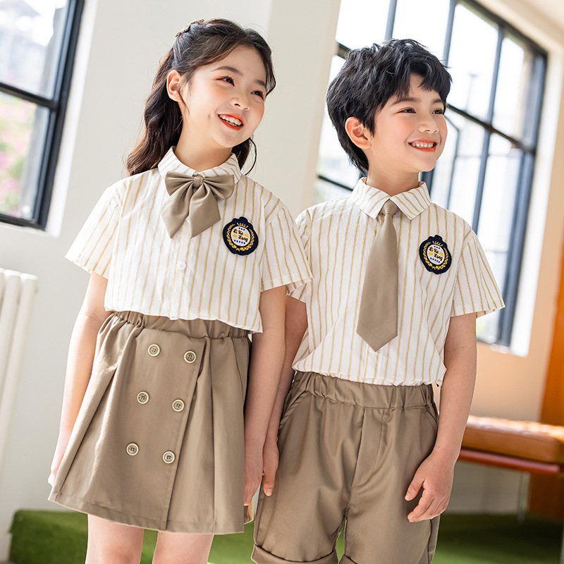班服校服套装小学生英伦风儿童班服夏幼儿园老师园服毕业服学院