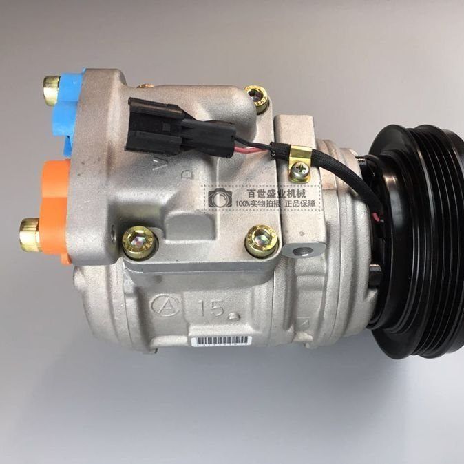 斗山大宇DH200-5/220-7/225-7空调压缩机DB58皮带挖掘机冷气泵