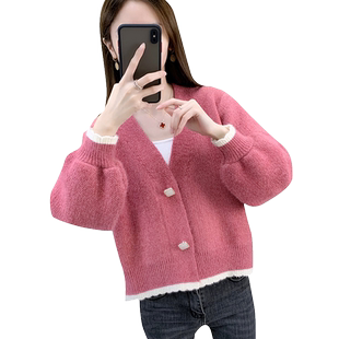春款2025新款今年流行的女士毛衣短款外搭宽松针织开衫外套春秋季