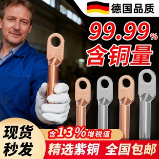 500平方接线端子堵油线耳鼻子 铜鼻子铜接头DT10