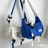 大容量工装 韩国ins风大学生上课包女韩版 百搭男士 斜挎书包潮牌