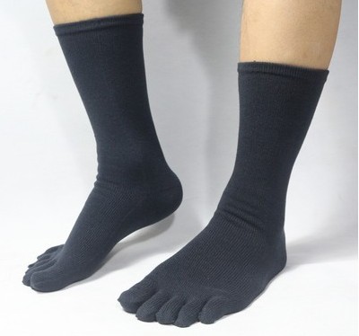 10双包邮黑色五趾袜子压力男士五指袜纯棉防臭透气绅士商务正装袜