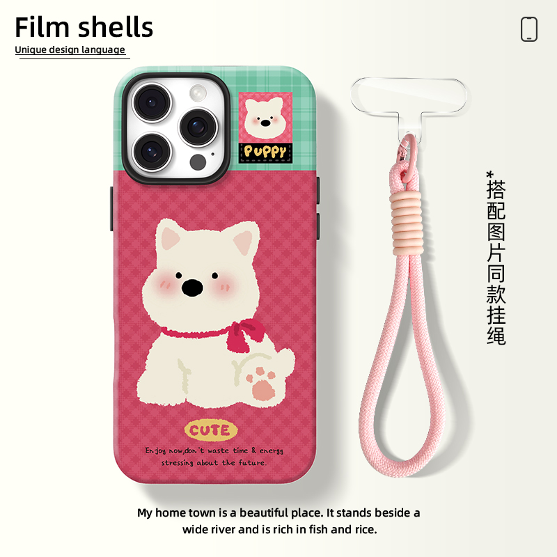 二合一菲林壳适用苹果手机壳卡通