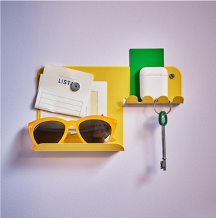 储物件带挂钩23x13cm上墙螺丝自备宜家国内代购 哈勒克劳 壁式