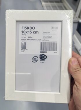菲斯画框白色照片塑料宜家