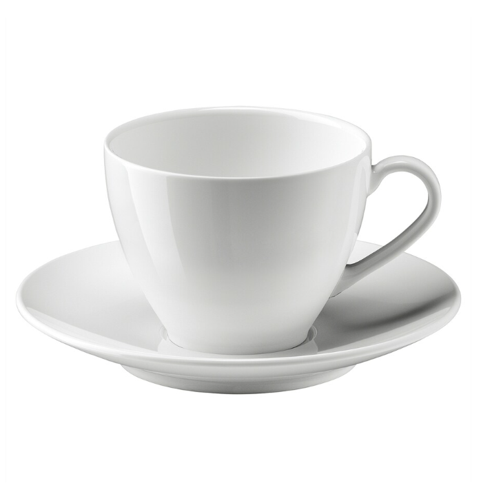 瓦德拉咖啡杯碟白色200毫升