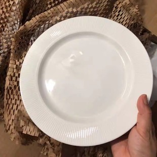 乌方特里格特 餐盘浅盘菜盘小吃碟蛋糕水果盘白色宜家代购国内