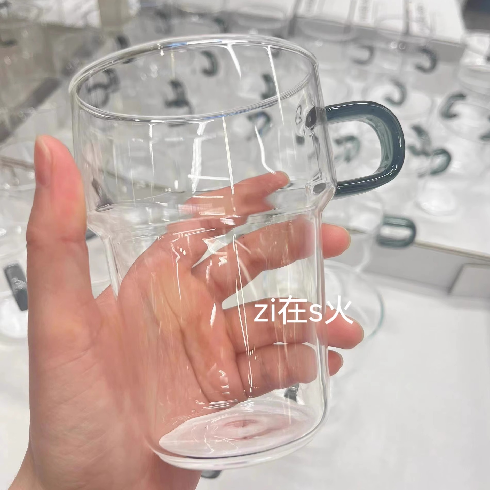 斯基菲斯 带把手玻璃杯耐热透明玻璃泡茶喝水果汁饮料宜家代购