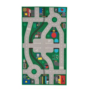 宜家国内代购 利乐宝 地毯儿童游戏地毯绿色75x133厘米