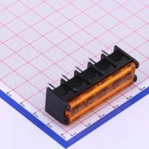 HB9500M-9.5-5P 栅栏式端子间距9.5mm接线端子1x5P直针边脚带盖板