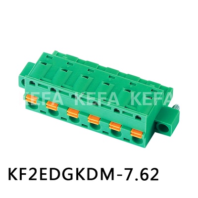 弹簧按压式插拔式PCB接线端子免螺丝KF2EDGKDM-7.5/7.62mm 铜环保