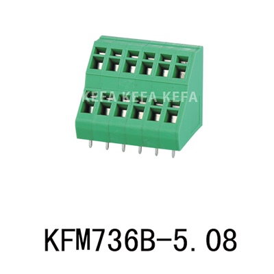 科发电子工厂直销弹簧式PCB接线端子KFM736B-5.08mm 免螺丝按压式