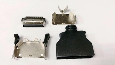 插头 SCSI 14PIN-50P  槽式 公头 卡口式  焊线式