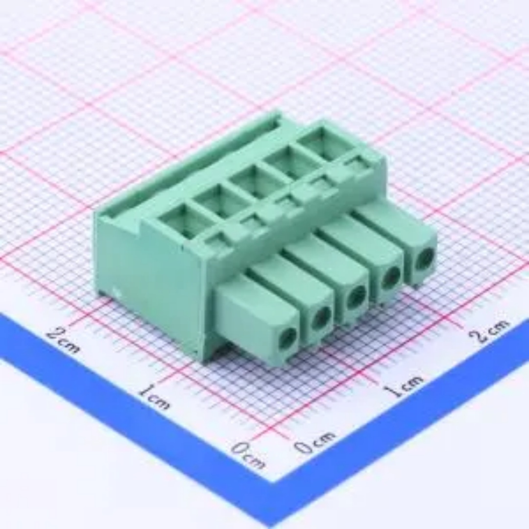 WJ15EDGKB-3.81-5P 插拔式 3.81mm 绿色 接线端子 1x5P 每排P数 5