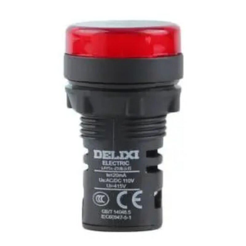 DELIXI德力西LAY6s 指示灯LAY5s-ZS AC/DC 110V红指示灯LAY5SZSF4