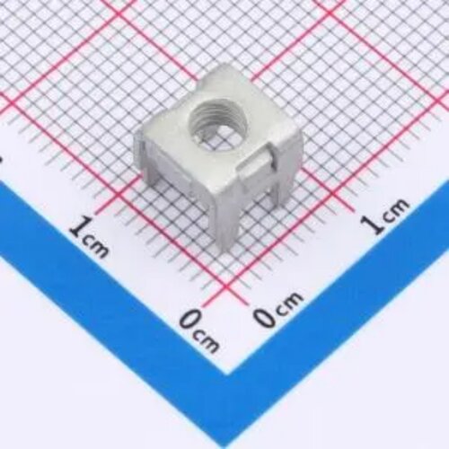 PCB焊接端子插板铆垫片 M4螺孔 焊脚4 电流40A 紫铜 8x8x8.2mm