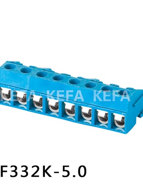 螺钉式PCB接线端子 KF332K-5.0MM 间距5.0MM 蓝色 极数2P/3P 科发