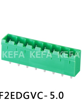 KF2EDGVC-5.0 环保封口 2P3P4P6P12P-20P 间距5.0 插拔式接线端子