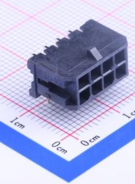 0430450800 线对板针座2x4P间距:3mm弯插 系列:Micro-Fit(MX 3.0)