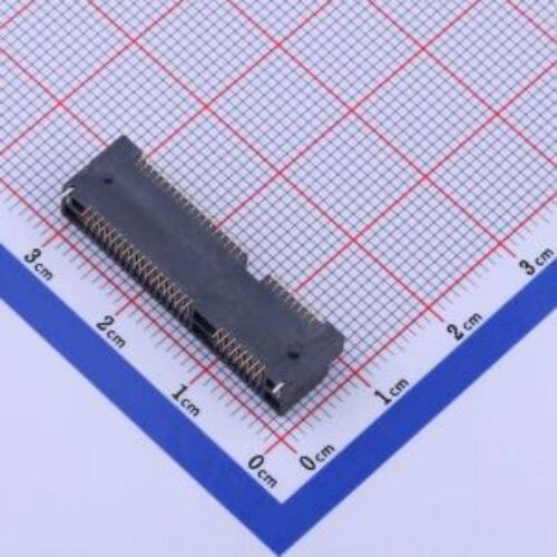 PCIE-52P56H 金手指连接器 0.8mm P数:52P 封装 SMD,P=0.8mm,卧贴