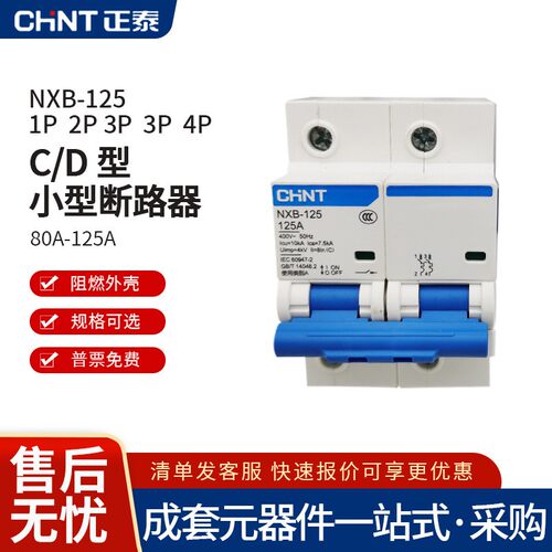 正泰NXB-125空气开关1P2P3P4P大电流小型断路器大功率80A100A125A