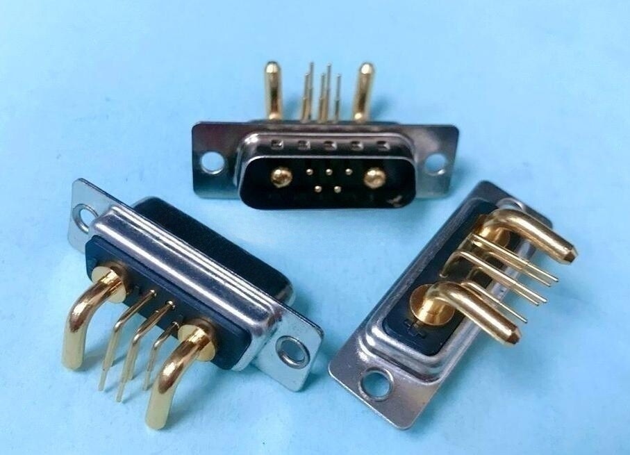 接插件 D-SUB插座 焊板式 弯脚 3W3 弯脚 公 母 高镀金高品质